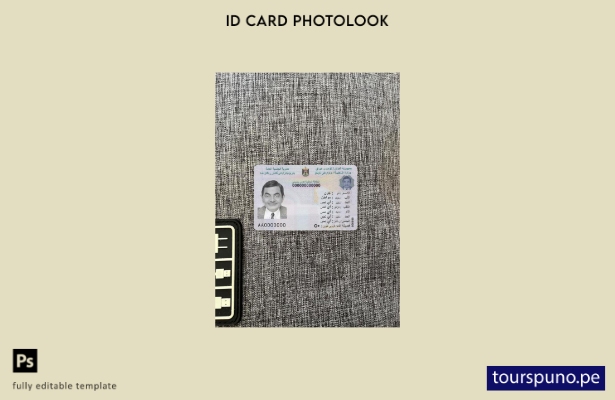 listo para imprimir plantilla frontal de aspecto fotográfico de tarjeta de id 17